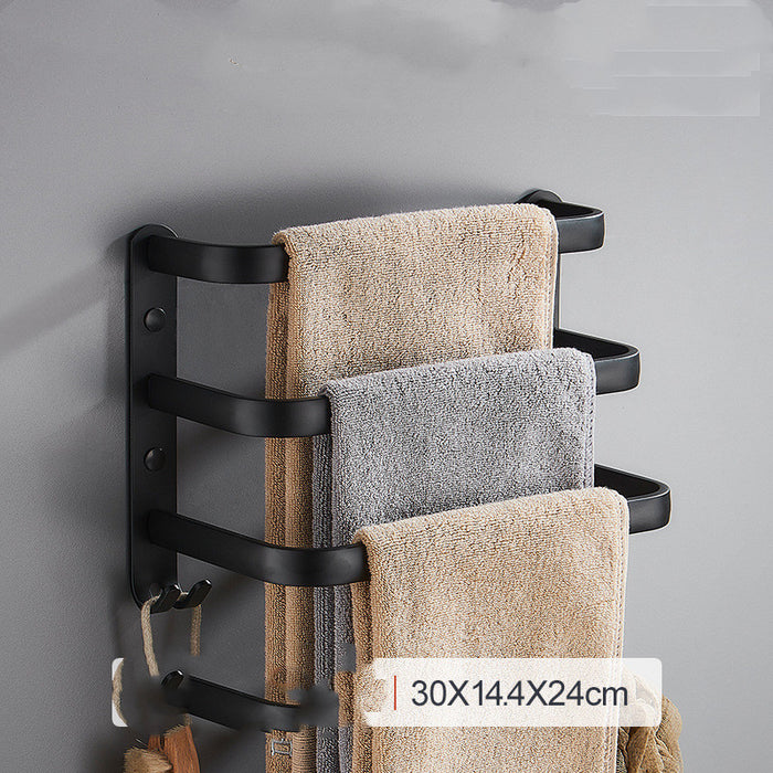 Luxe Bathroom Aluminum Towel Rack